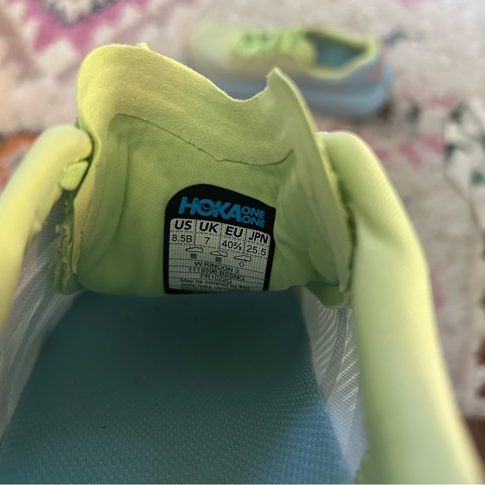 Hoka Women's Rincon 3 Blue and Green Color - Picture 5 of 12